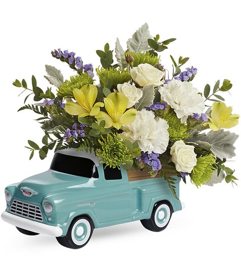 Chevy Trucking Blossoms Bouquet from Racanello Florist in Stamford, CT